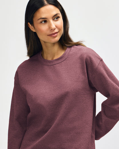 Gildan Heavy Blend Adult Crewneck Sweatshirt - Heather Dark Maroon