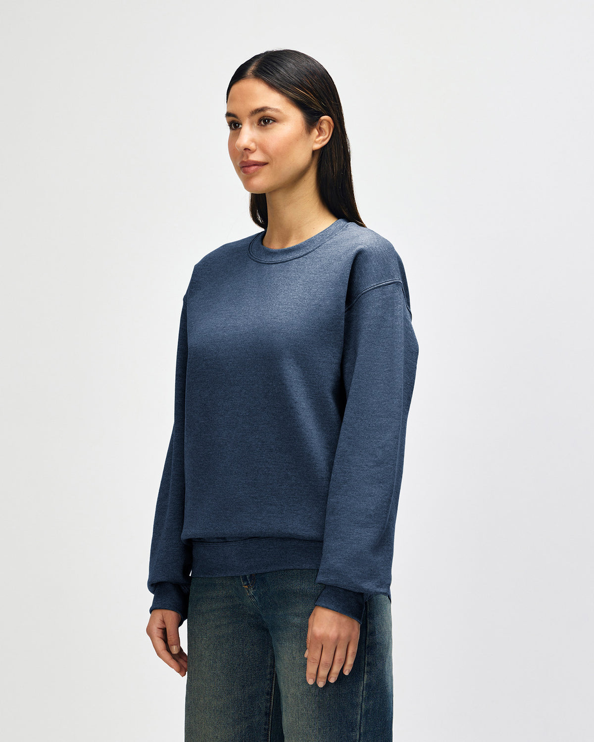 Gildan Heavy Blend Adult Crewneck Sweatshirt - Heather Dark Navy