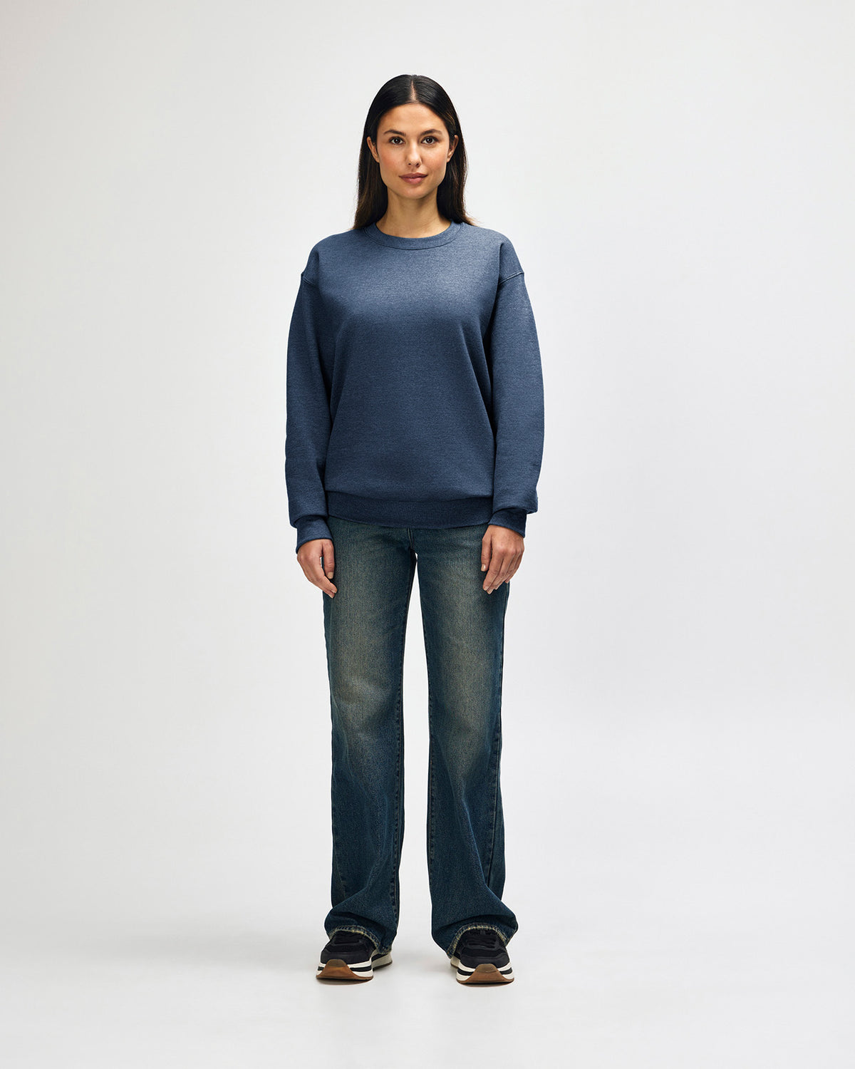 Gildan Heavy Blend Adult Crewneck Sweatshirt - Heather Dark Navy