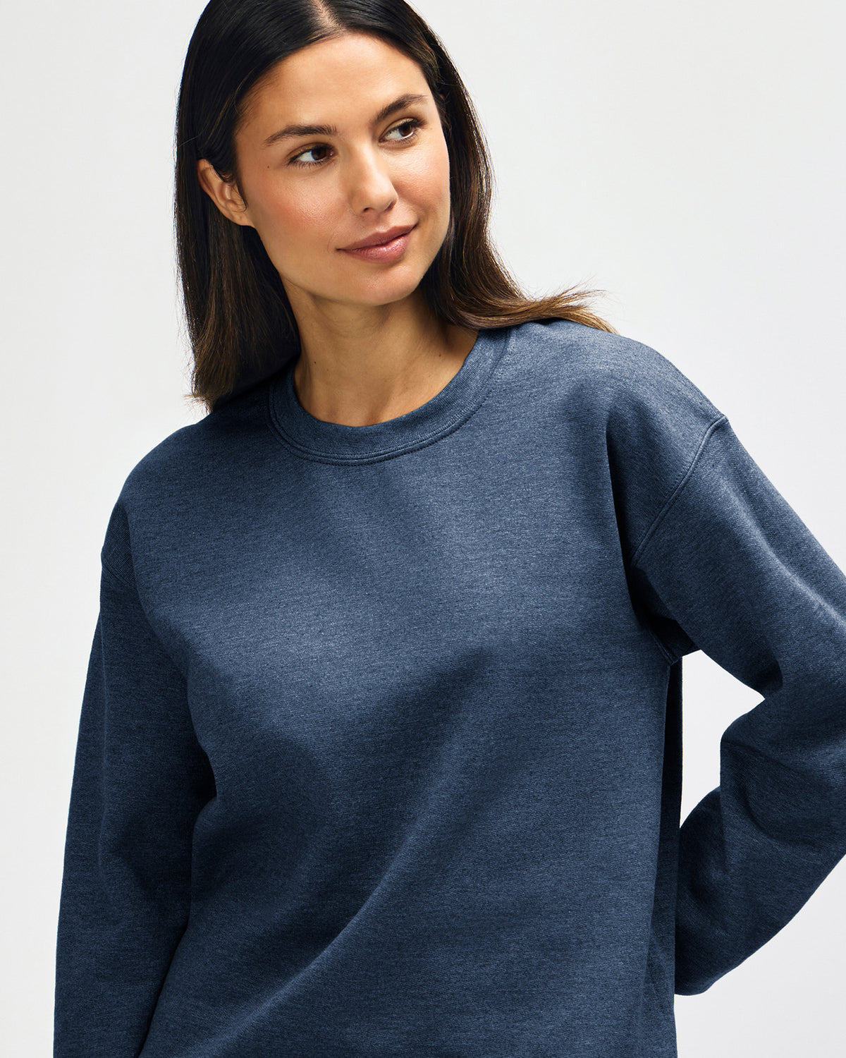 Gildan Heavy Blend Adult Crewneck Sweatshirt - Heather Dark Navy