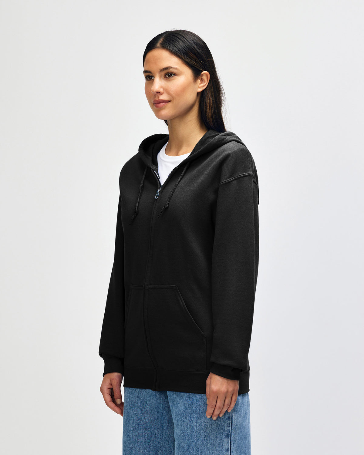 Gildan Heavy Blend Adult Full Zip Hooded Sweatshirt - Black