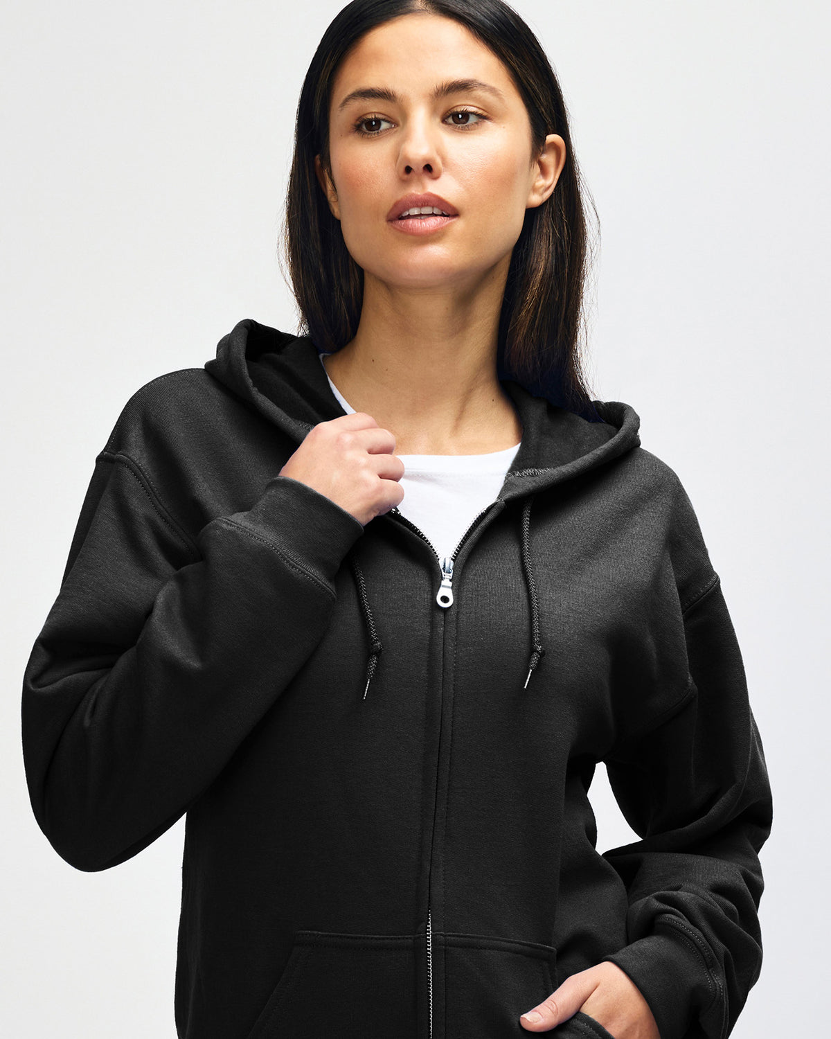 Gildan Heavy Blend Adult Full Zip Hooded Sweatshirt - Black