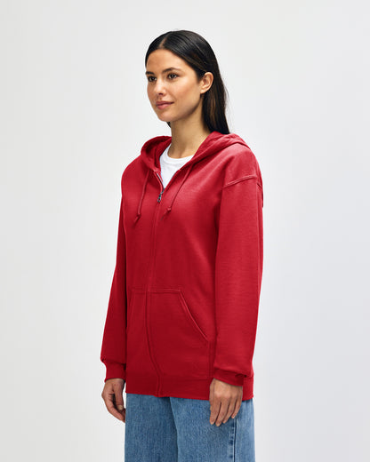 Gildan Heavy Blend Adult Full Zip Hooded Sweatshirt - Red