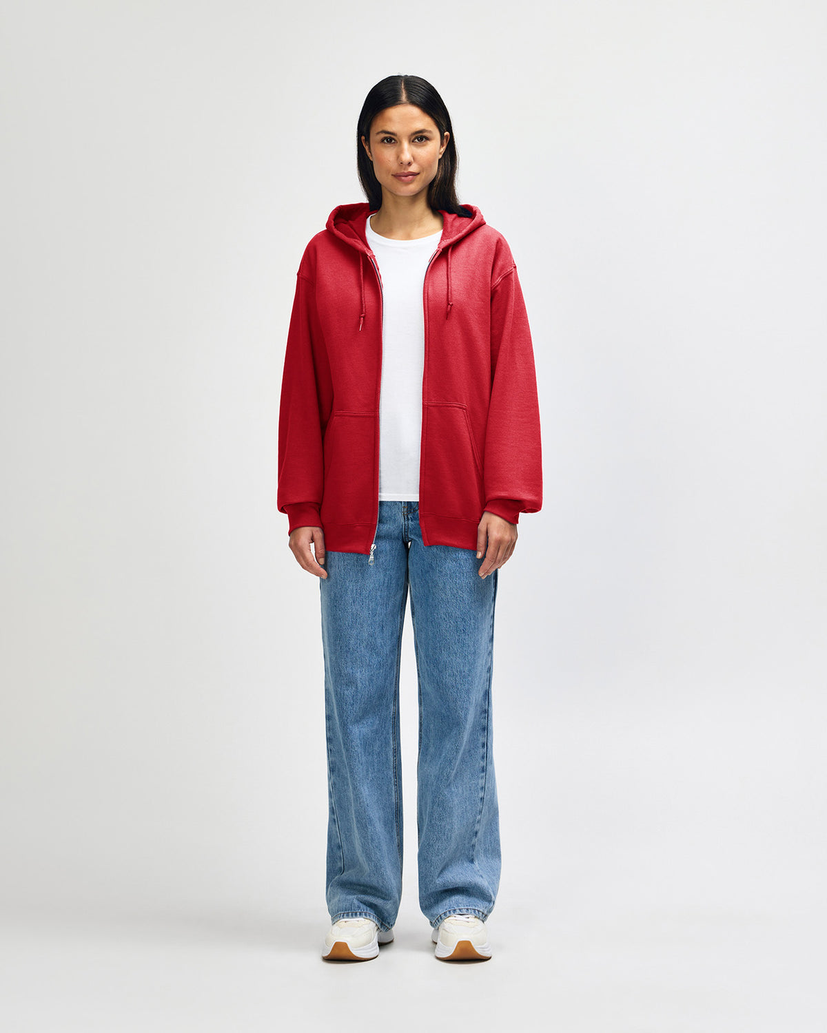 Gildan Heavy Blend Adult Full Zip Hooded Sweatshirt - Red