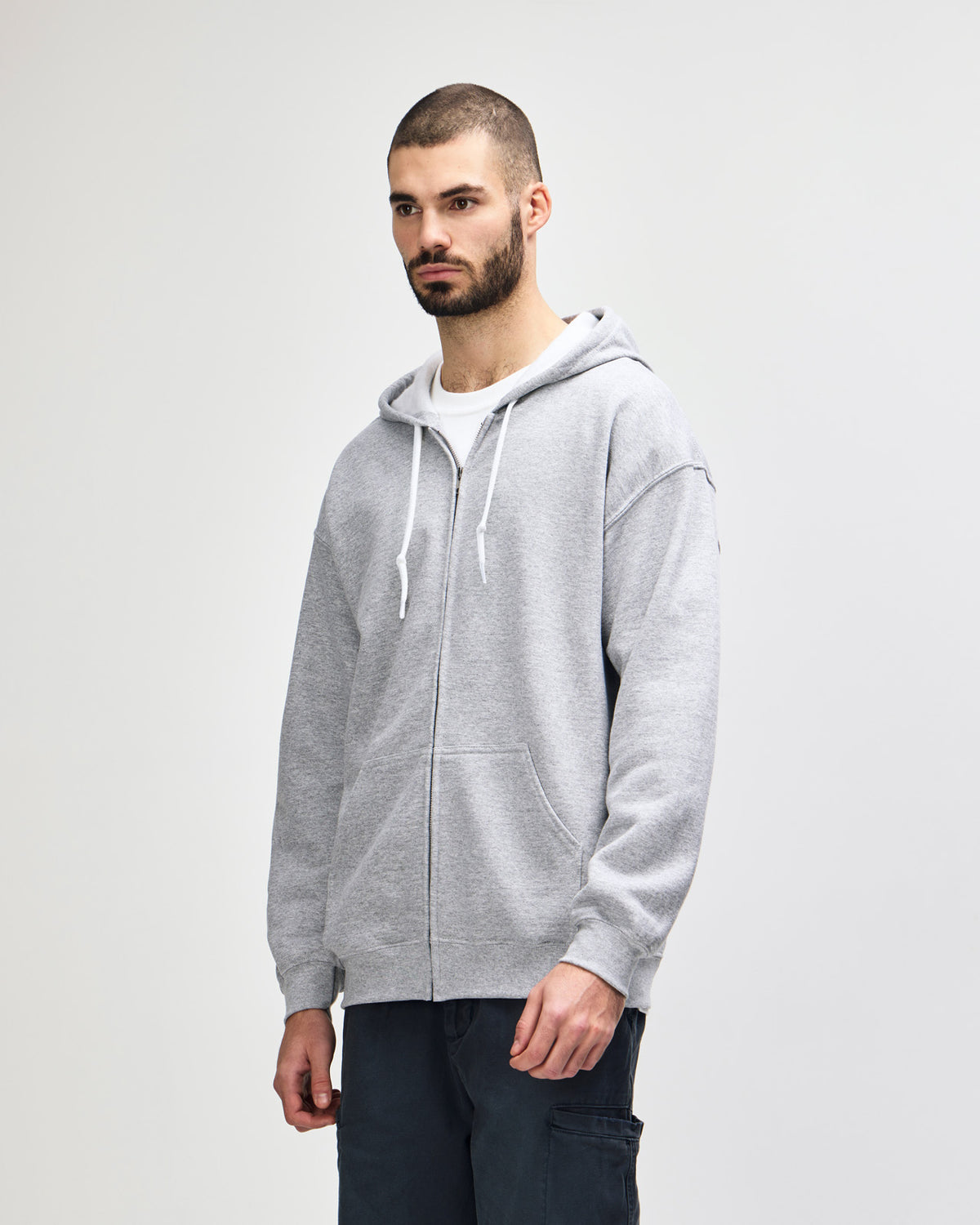 Gildan Heavy Blend Adult Full Zip Hooded Sweatshirt - Sport Grey