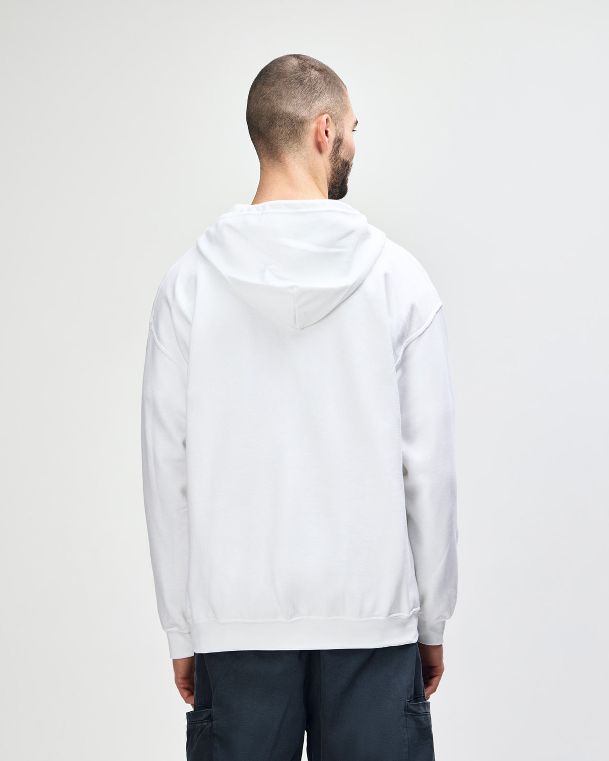 Gildan Heavy Blend Adult Full Zip Hooded Sweatshirt - White
