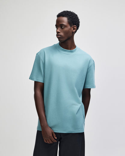 American Apparel Unisex Pique Mockneck T-shirt - Arctic