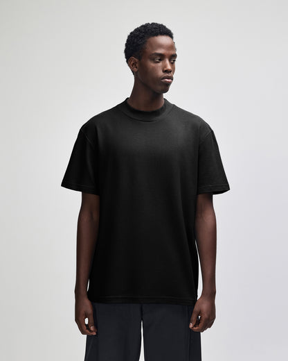 American Apparel Unisex Pique Mockneck T-shirt - Black