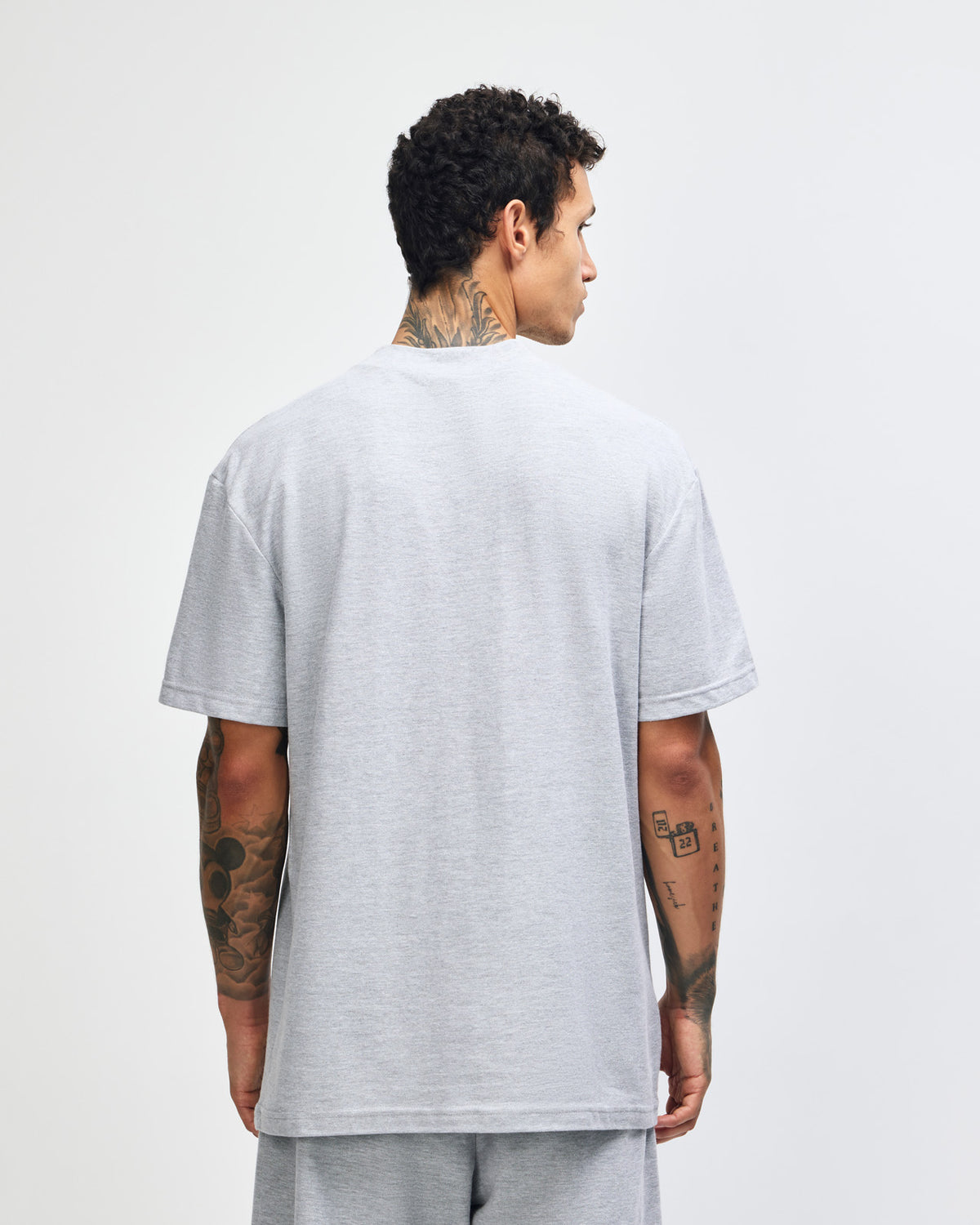 American Apparel Unisex Pique Mockneck T-shirt - Heather Grey