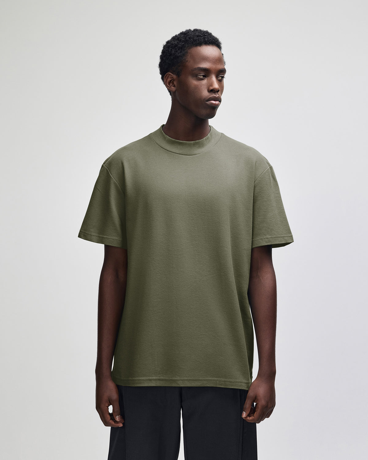 American Apparel Unisex Pique Mockneck T-shirt - Lieutenant