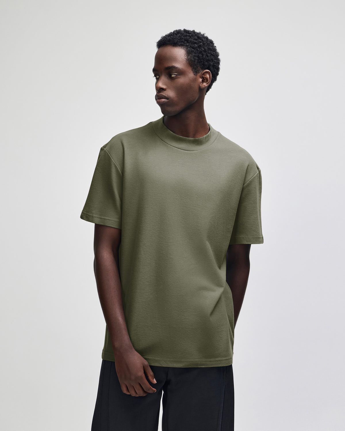 American Apparel Unisex Pique Mockneck T-shirt - Lieutenant