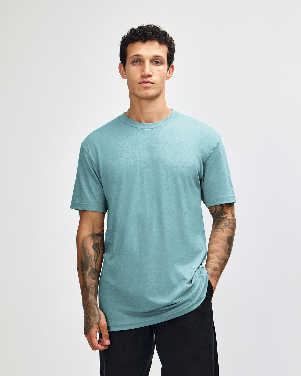 American Apparel Unisex CVC Short Sleeve T-Shirt - Heather Arctic