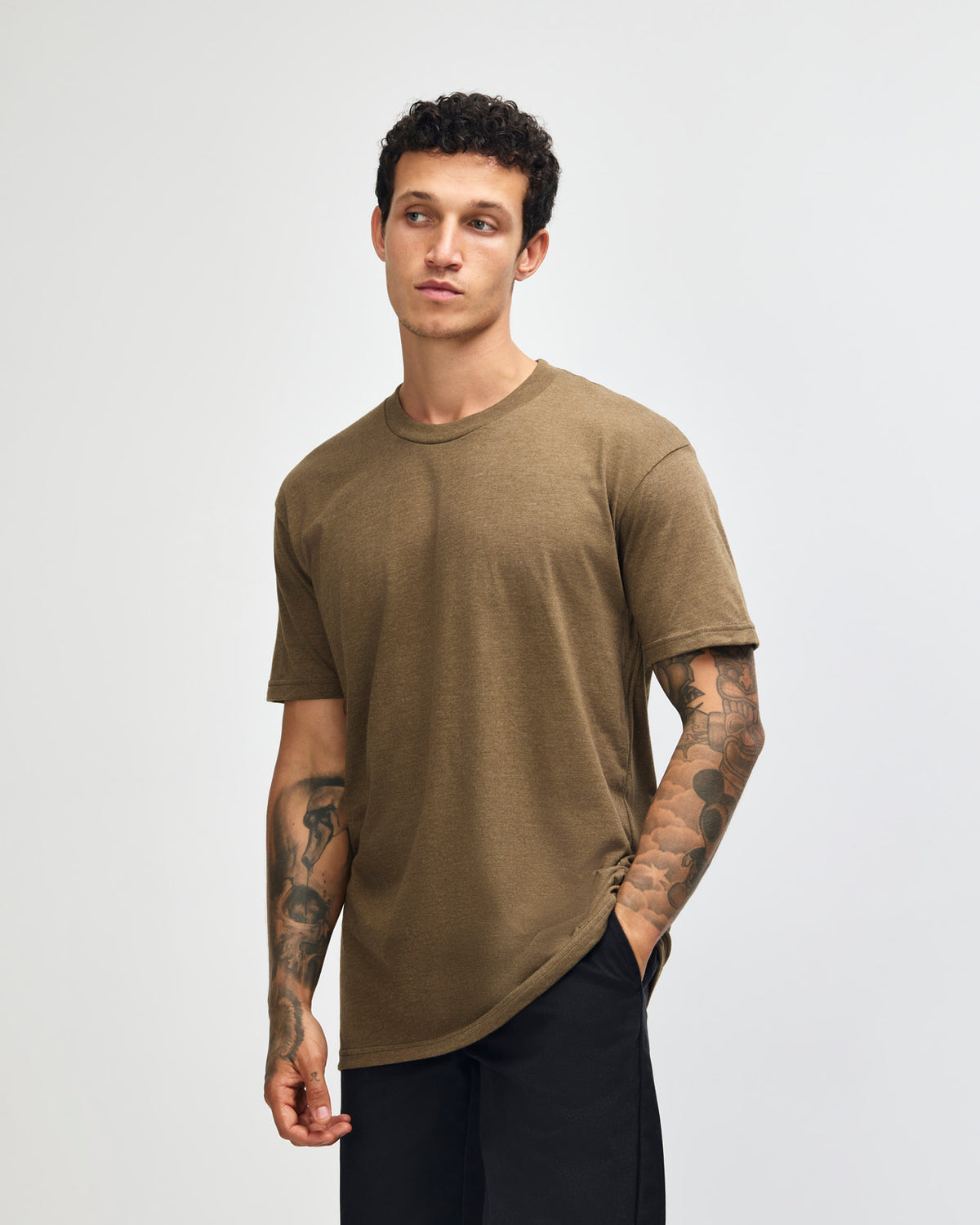 American Apparel Unisex CVC Short Sleeve T-Shirt - Heather Army