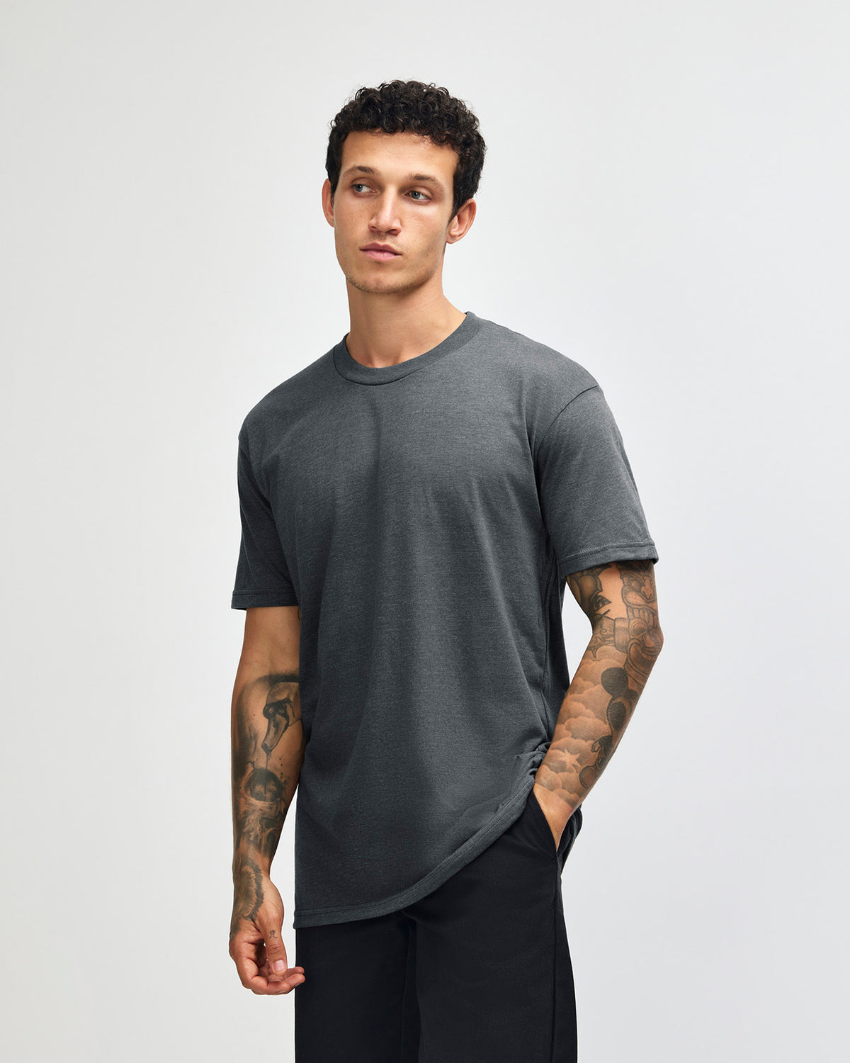 American Apparel Unisex CVC Short Sleeve T-Shirt - Heather Asphalt