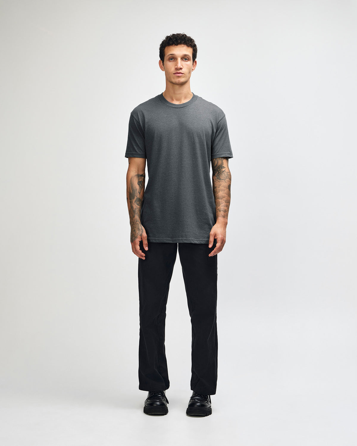 American Apparel Unisex CVC Short Sleeve T-Shirt - Heather Asphalt