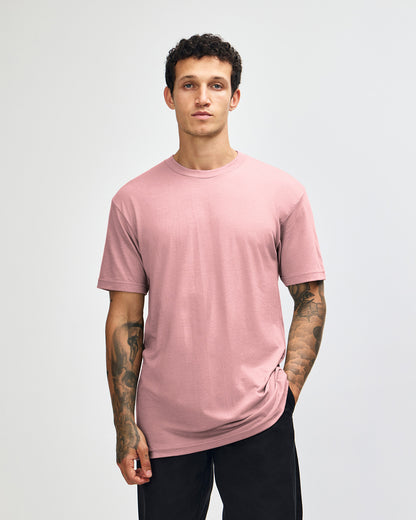 American Apparel Unisex CVC Short Sleeve T-Shirt - Heather Blush