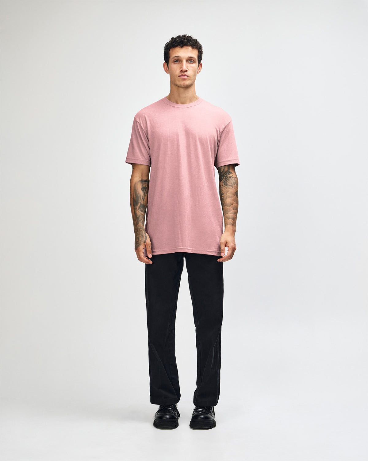 American Apparel Unisex CVC Short Sleeve T-Shirt - Heather Blush