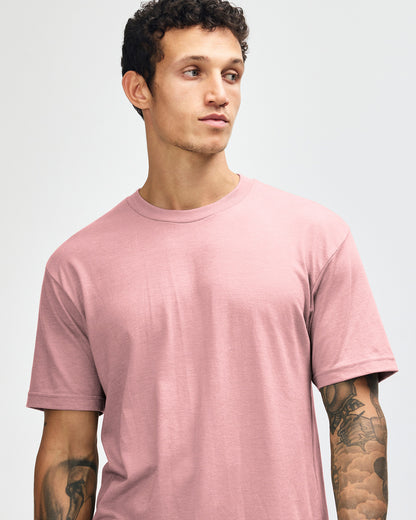 American Apparel Unisex CVC Short Sleeve T-Shirt - Heather Blush