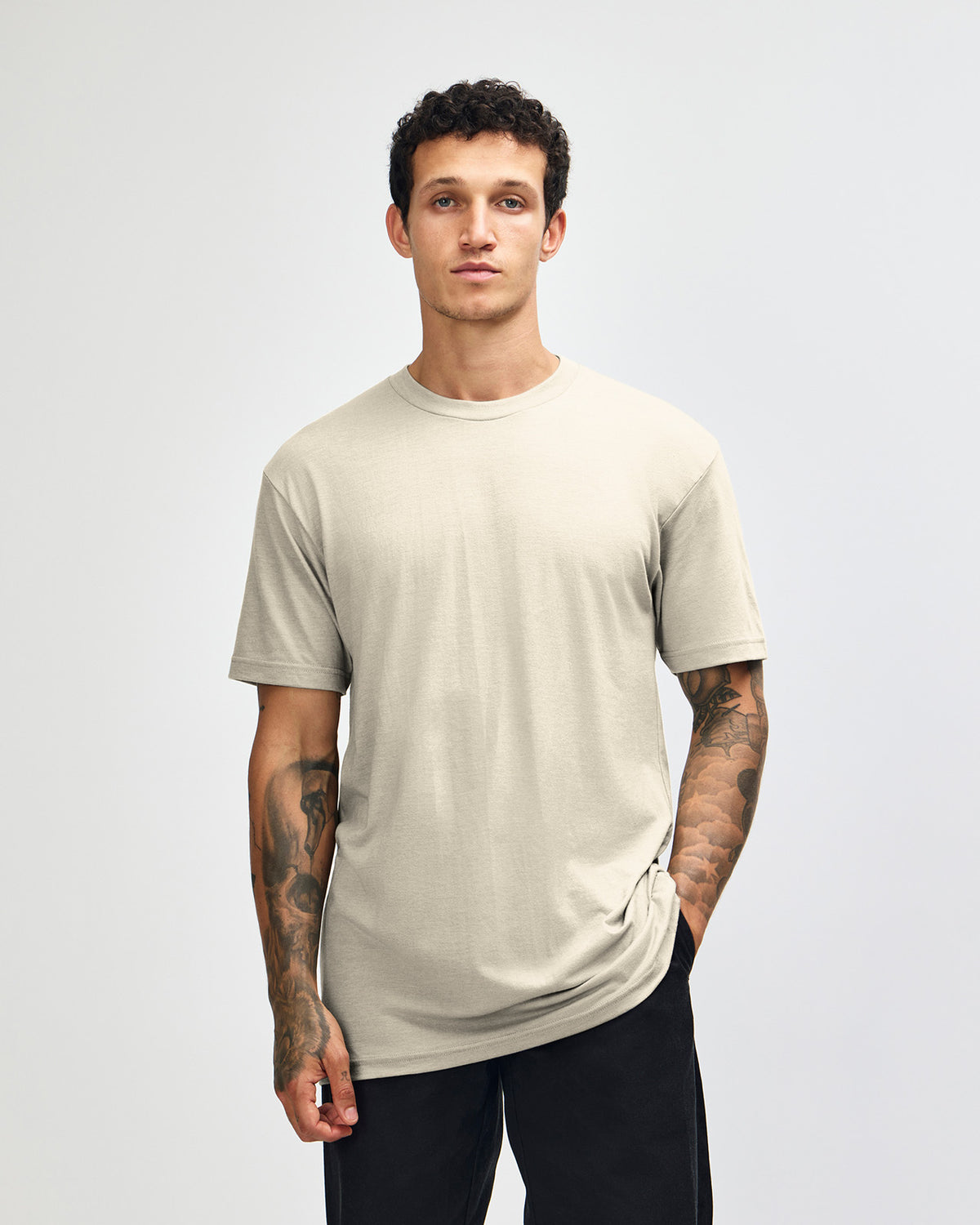 American Apparel Unisex CVC Short Sleeve T-Shirt - Heather Bone