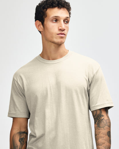 American Apparel Unisex CVC Short Sleeve T-Shirt - Heather Bone