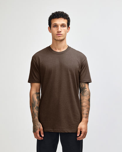 American Apparel Unisex CVC Short Sleeve T-Shirt - Heather Brown