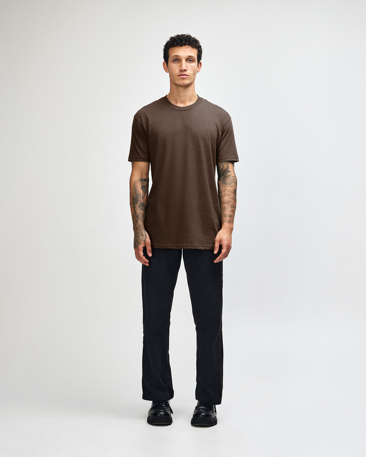 American Apparel Unisex CVC Short Sleeve T-Shirt - Heather Brown