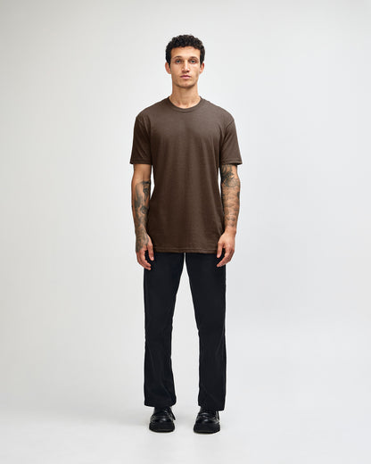 American Apparel Unisex CVC Short Sleeve T-Shirt - Heather Brown