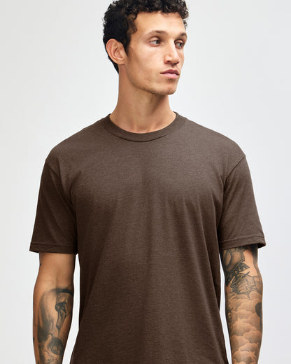 American Apparel Unisex CVC Short Sleeve T-Shirt - Heather Brown