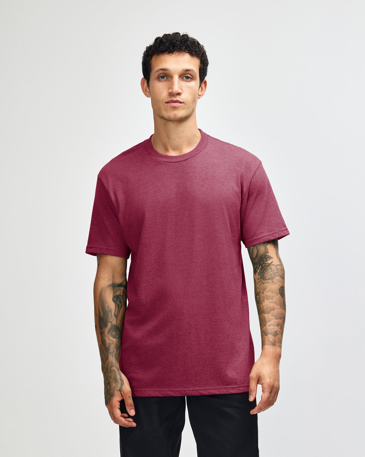 American Apparel Unisex CVC Short Sleeve T-Shirt - Heather Burgundy