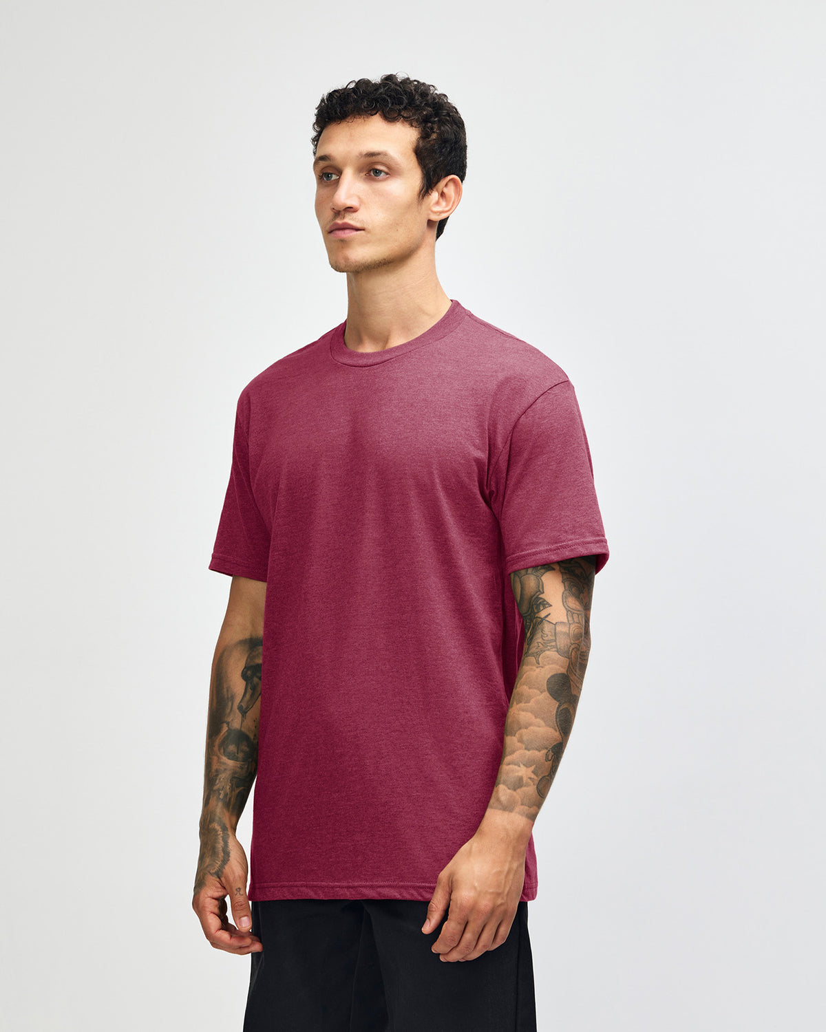 American Apparel Unisex CVC Short Sleeve T-Shirt - Heather Burgundy