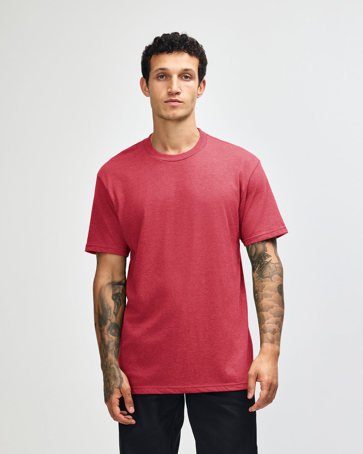 American Apparel Unisex CVC Short Sleeve T-Shirt - Heather Cardinal