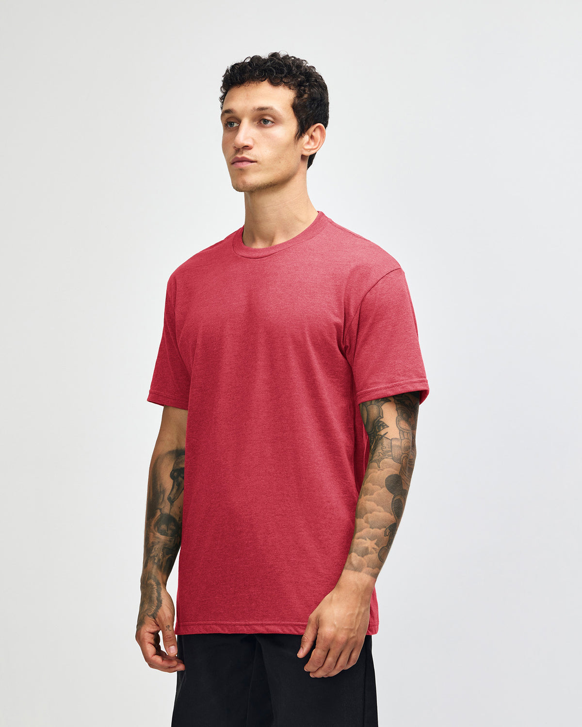 American Apparel Unisex CVC Short Sleeve T-Shirt - Heather Cardinal