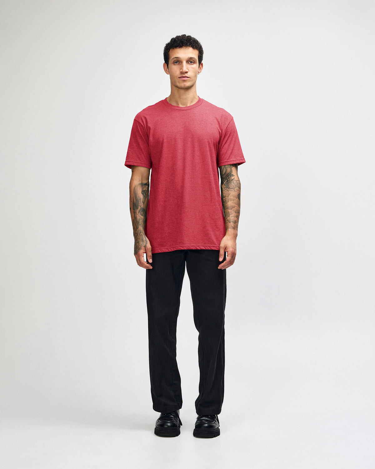 American Apparel Unisex CVC Short Sleeve T-Shirt - Heather Cardinal