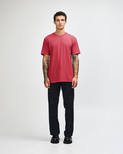 American Apparel Unisex CVC Short Sleeve T-Shirt - Heather Cardinal