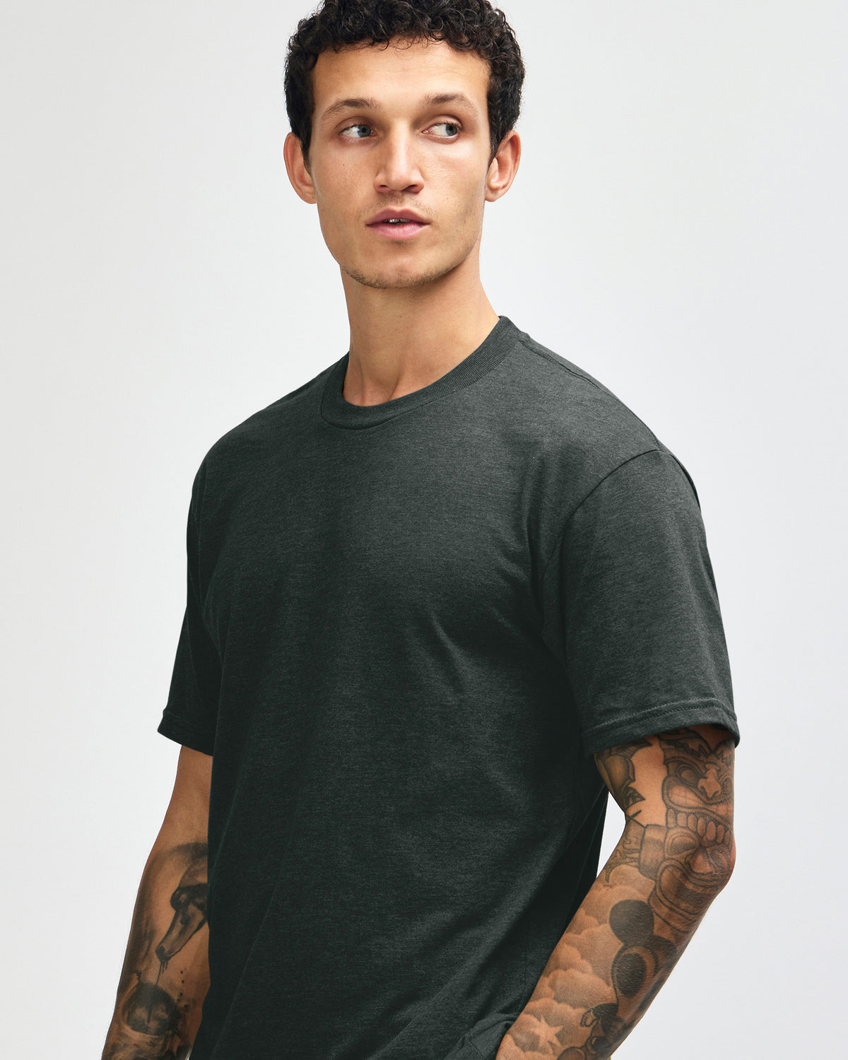American Apparel Unisex CVC Short Sleeve T-Shirt - Heather Charcoal