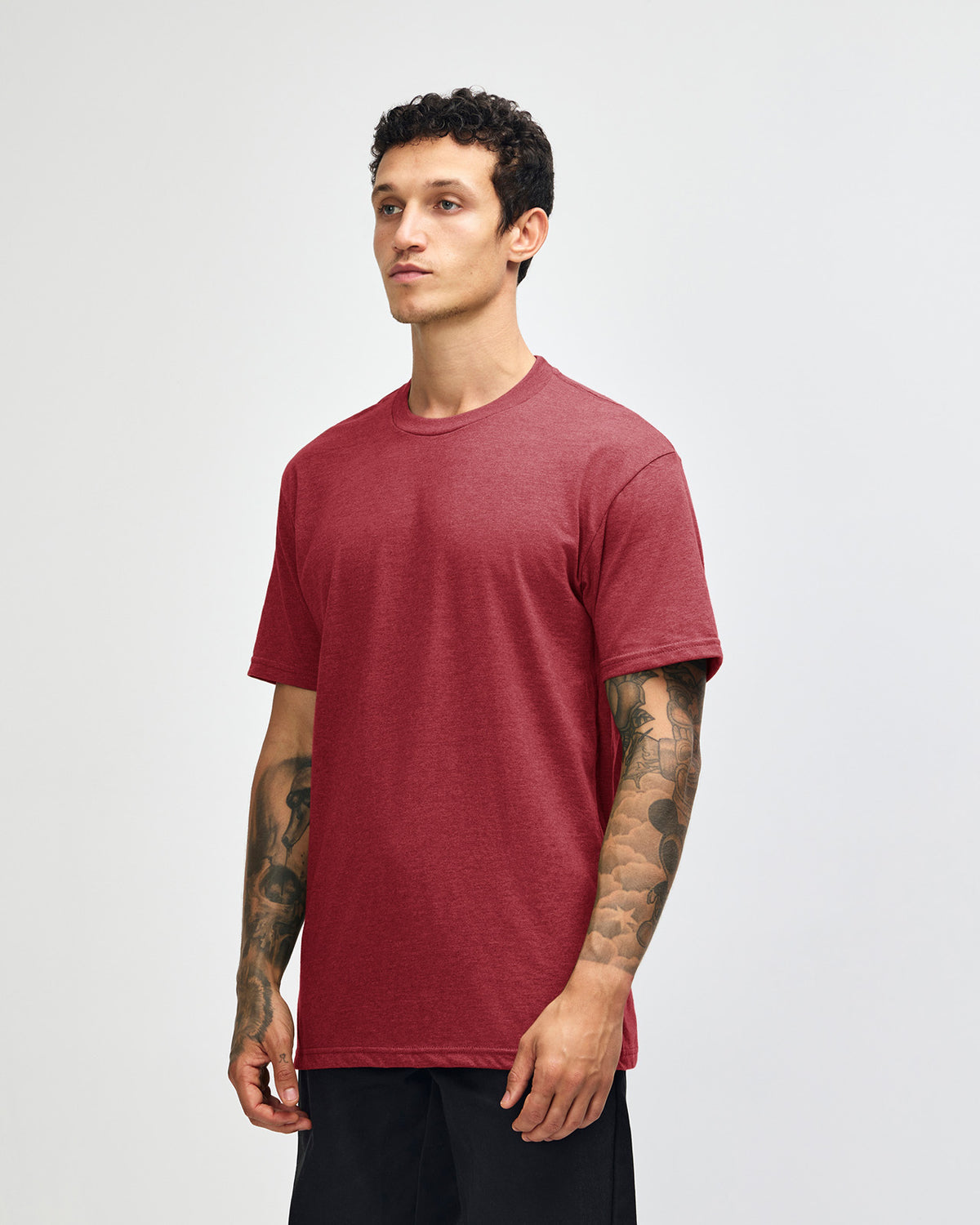 American Apparel Unisex CVC Short Sleeve T-Shirt - Heather Cranberry