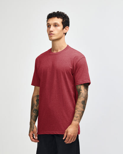 American Apparel Unisex CVC Short Sleeve T-Shirt - Heather Cranberry