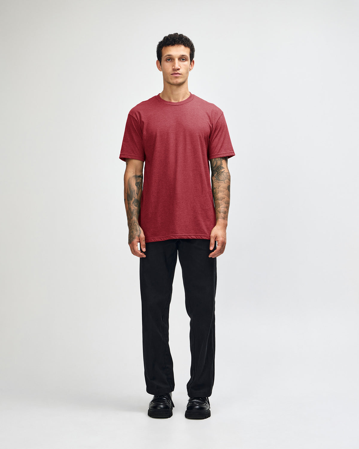 American Apparel Unisex CVC Short Sleeve T-Shirt - Heather Cranberry