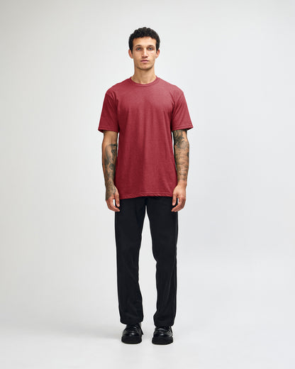 American Apparel Unisex CVC Short Sleeve T-Shirt - Heather Cranberry