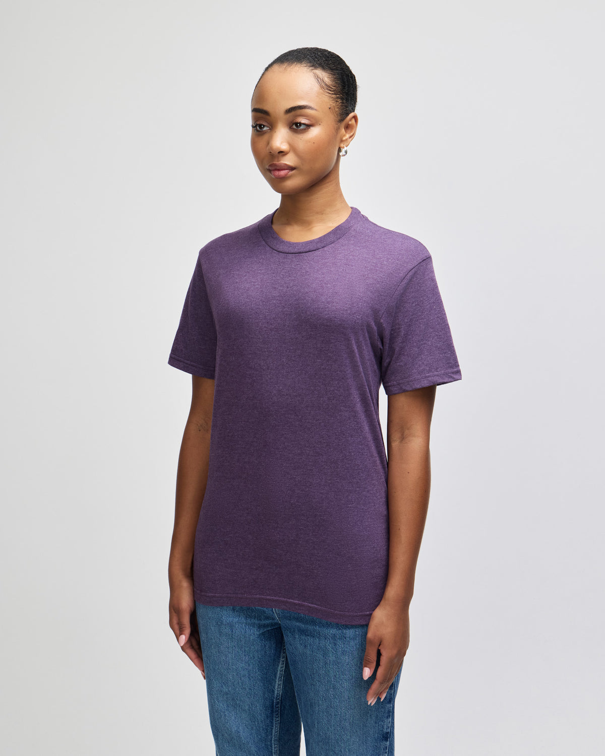 American Apparel Unisex CVC Short Sleeve T-Shirt - Heather Eggplant