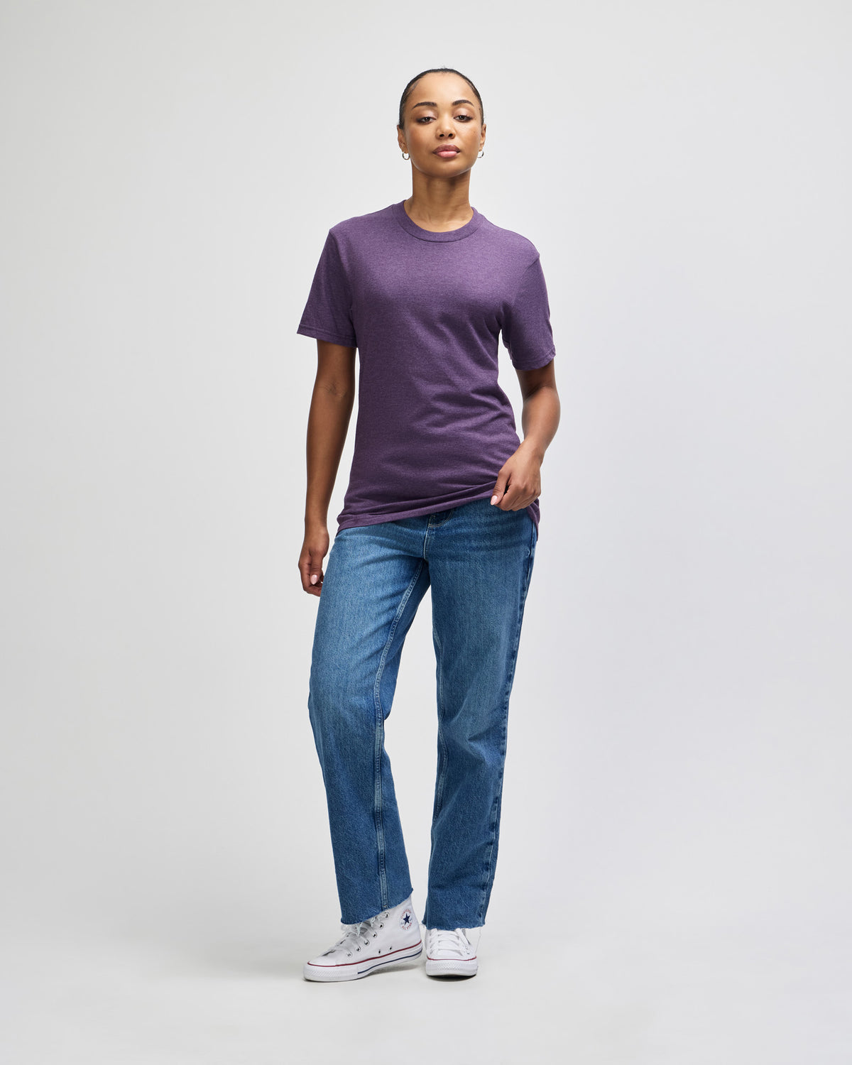 American Apparel Unisex CVC Short Sleeve T-Shirt - Heather Eggplant