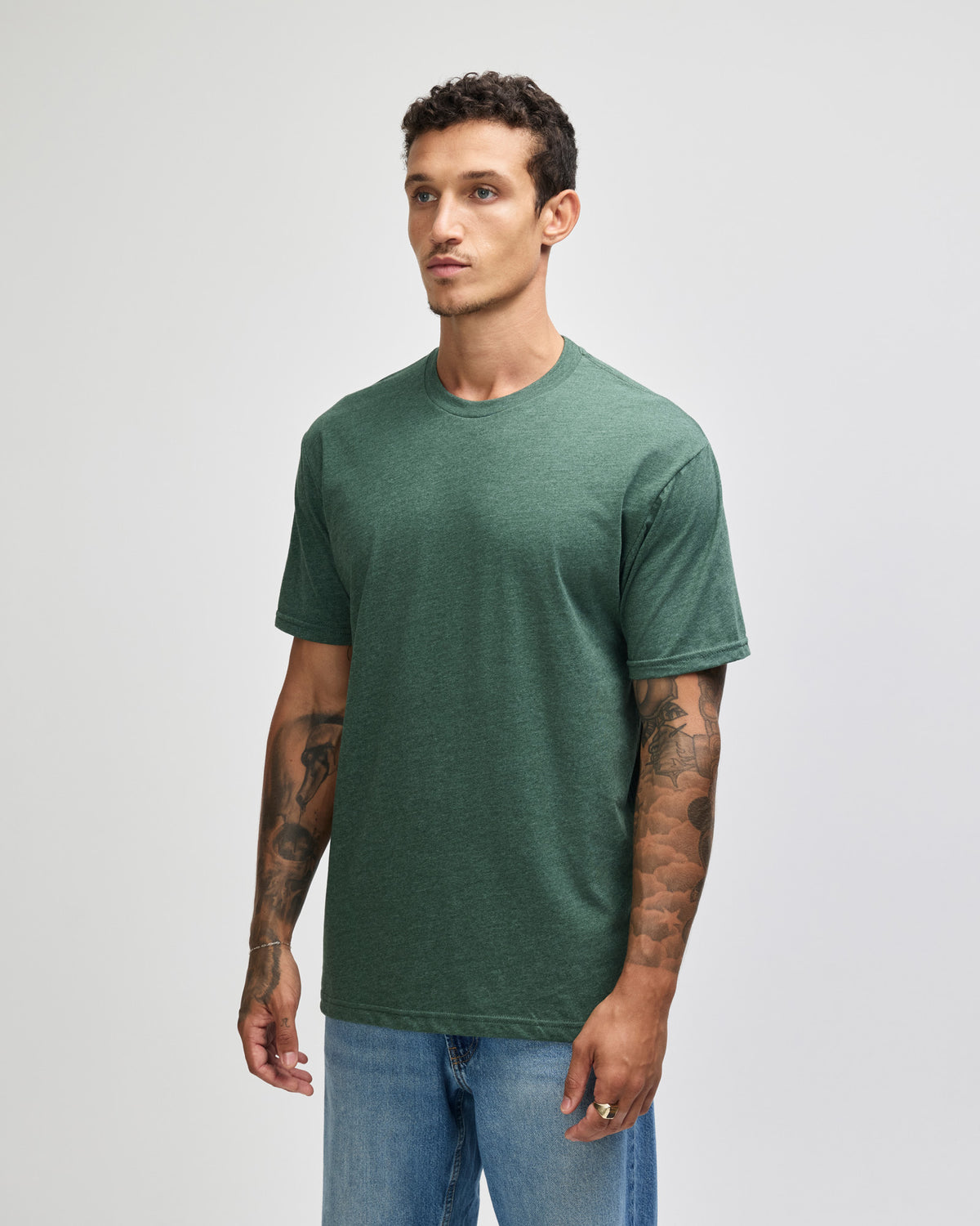 American Apparel Unisex CVC Short Sleeve T-Shirt - Heather Forest