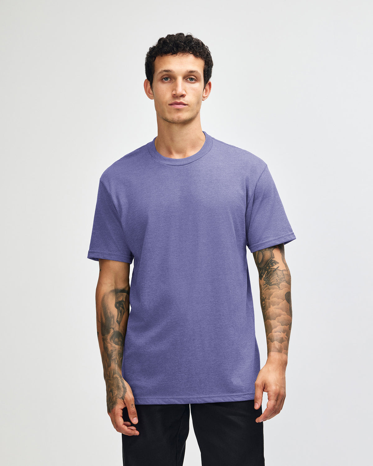 American Apparel Unisex CVC Short Sleeve T-Shirt - Heather Grape