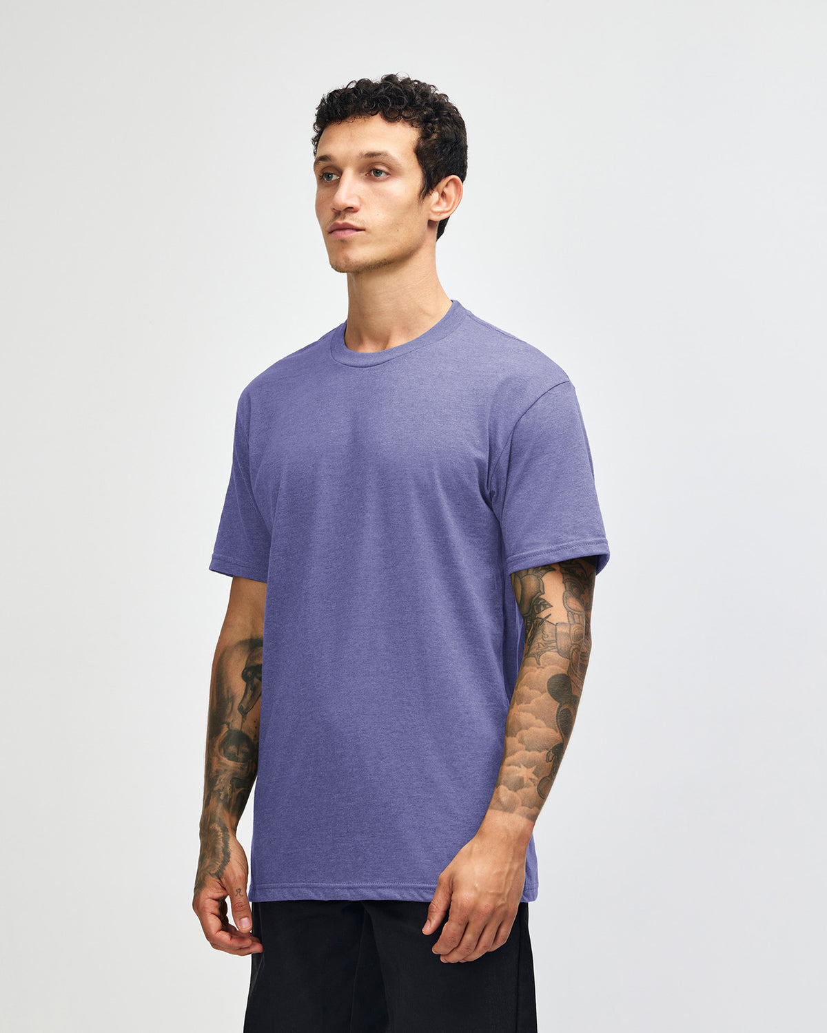 American Apparel Unisex CVC Short Sleeve T-Shirt - Heather Grape