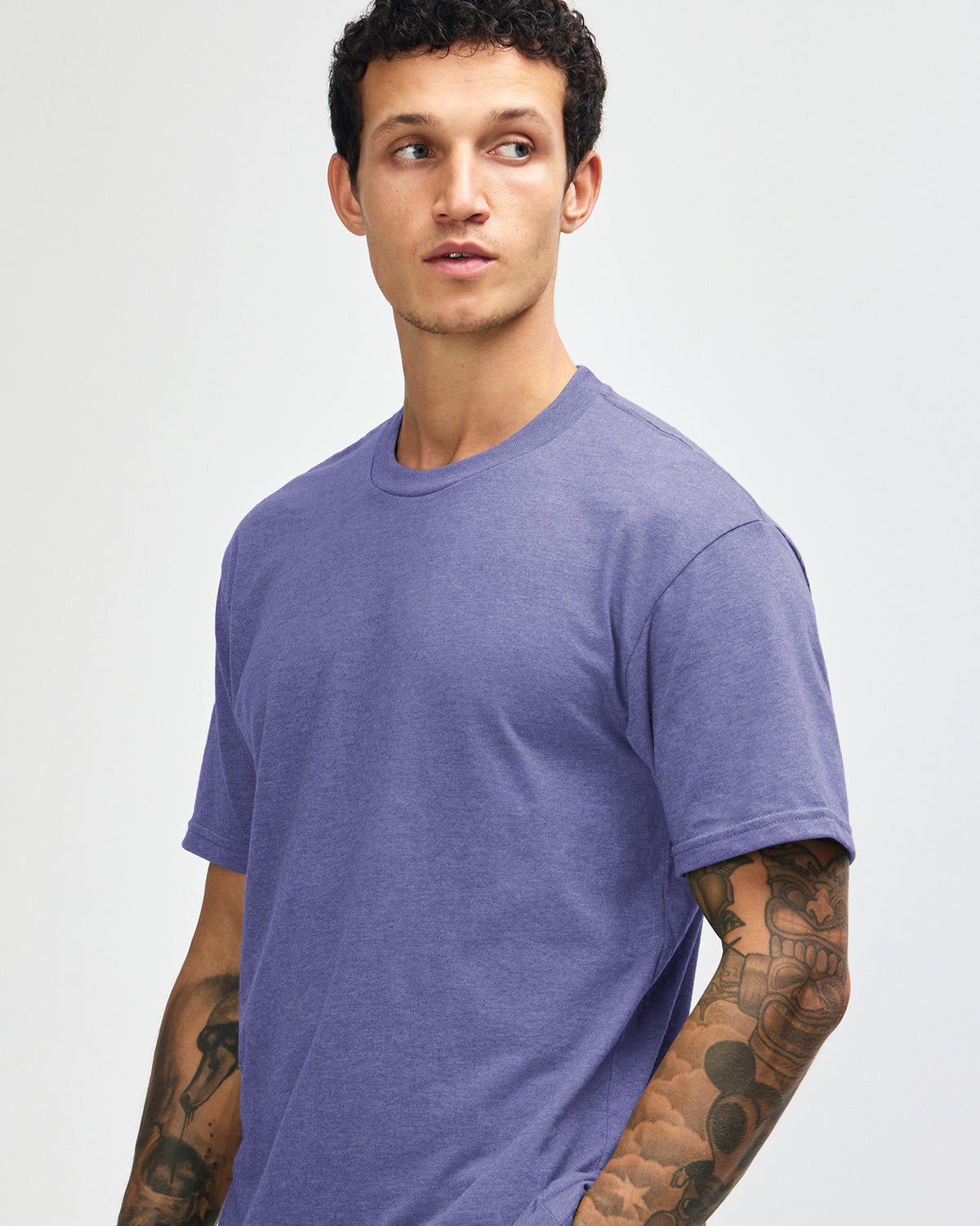 American Apparel Unisex CVC Short Sleeve T-Shirt - Heather Grape