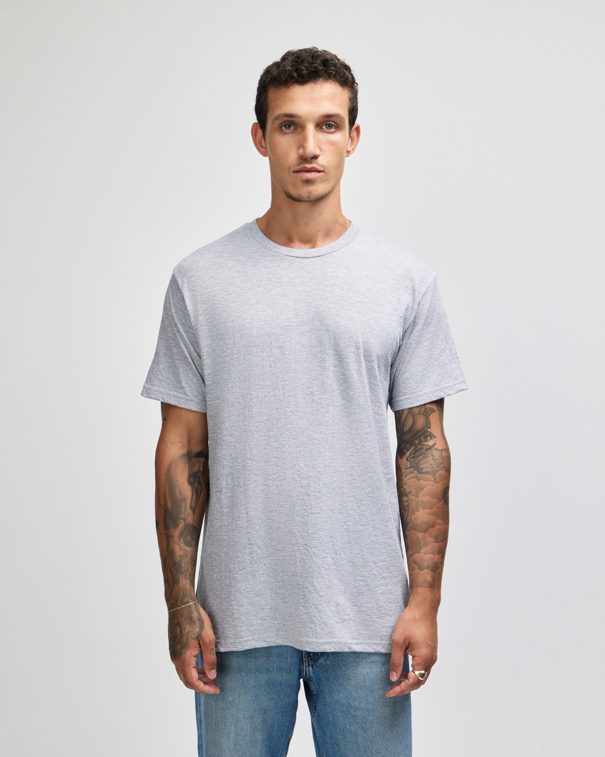 American Apparel Unisex CVC Short Sleeve T-Shirt - Heather Grey