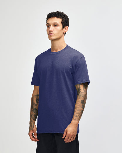 American Apparel Unisex CVC Short Sleeve T-Shirt - Heather Indigo