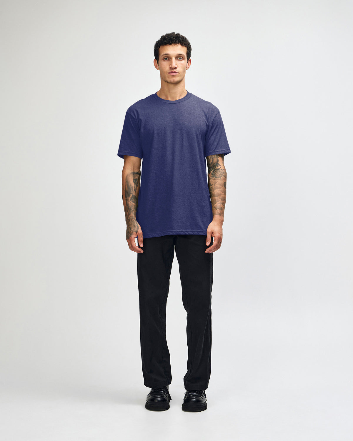 American Apparel Unisex CVC Short Sleeve T-Shirt - Heather Indigo