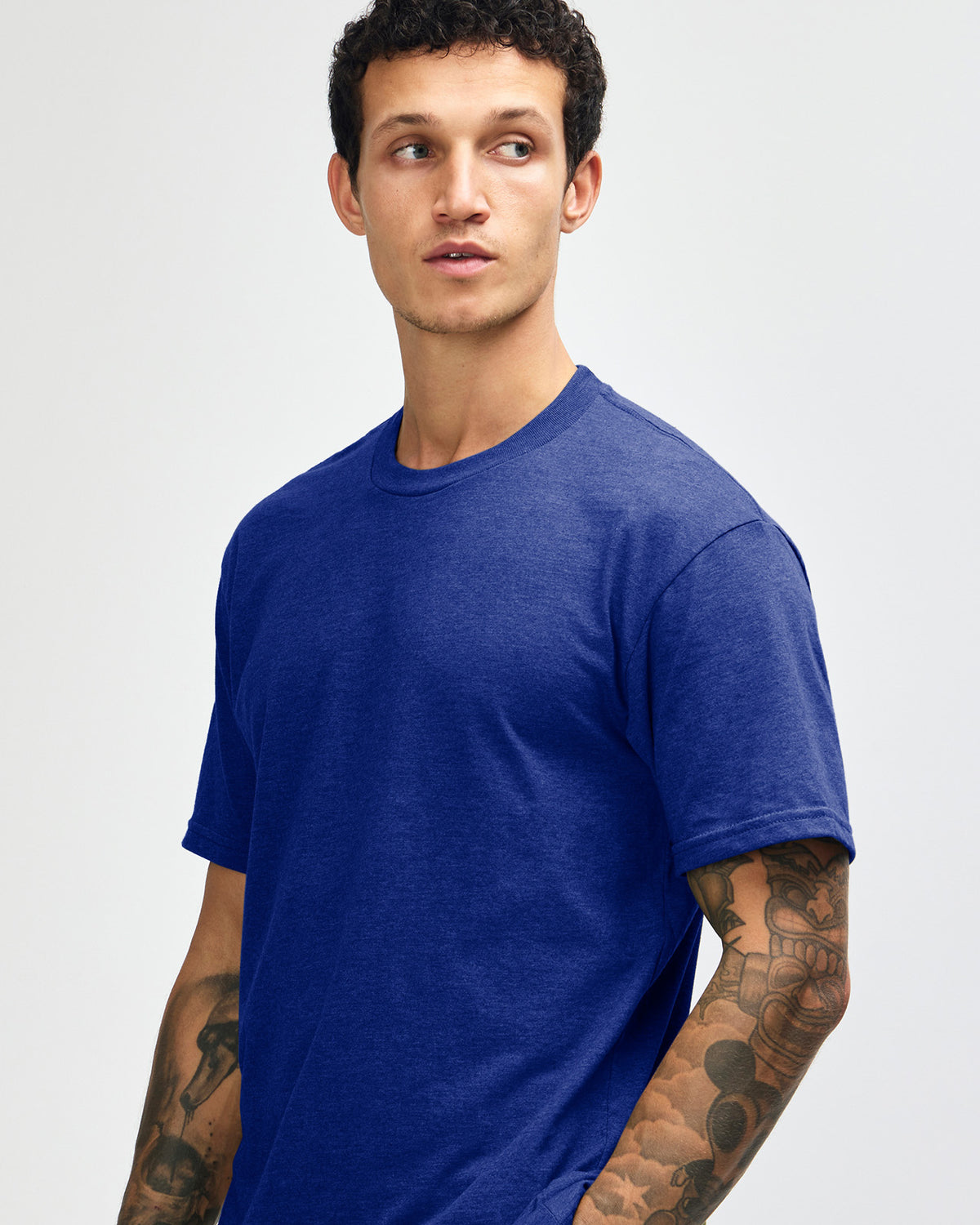 American Apparel Unisex CVC Short Sleeve T-Shirt - Heather Lapis