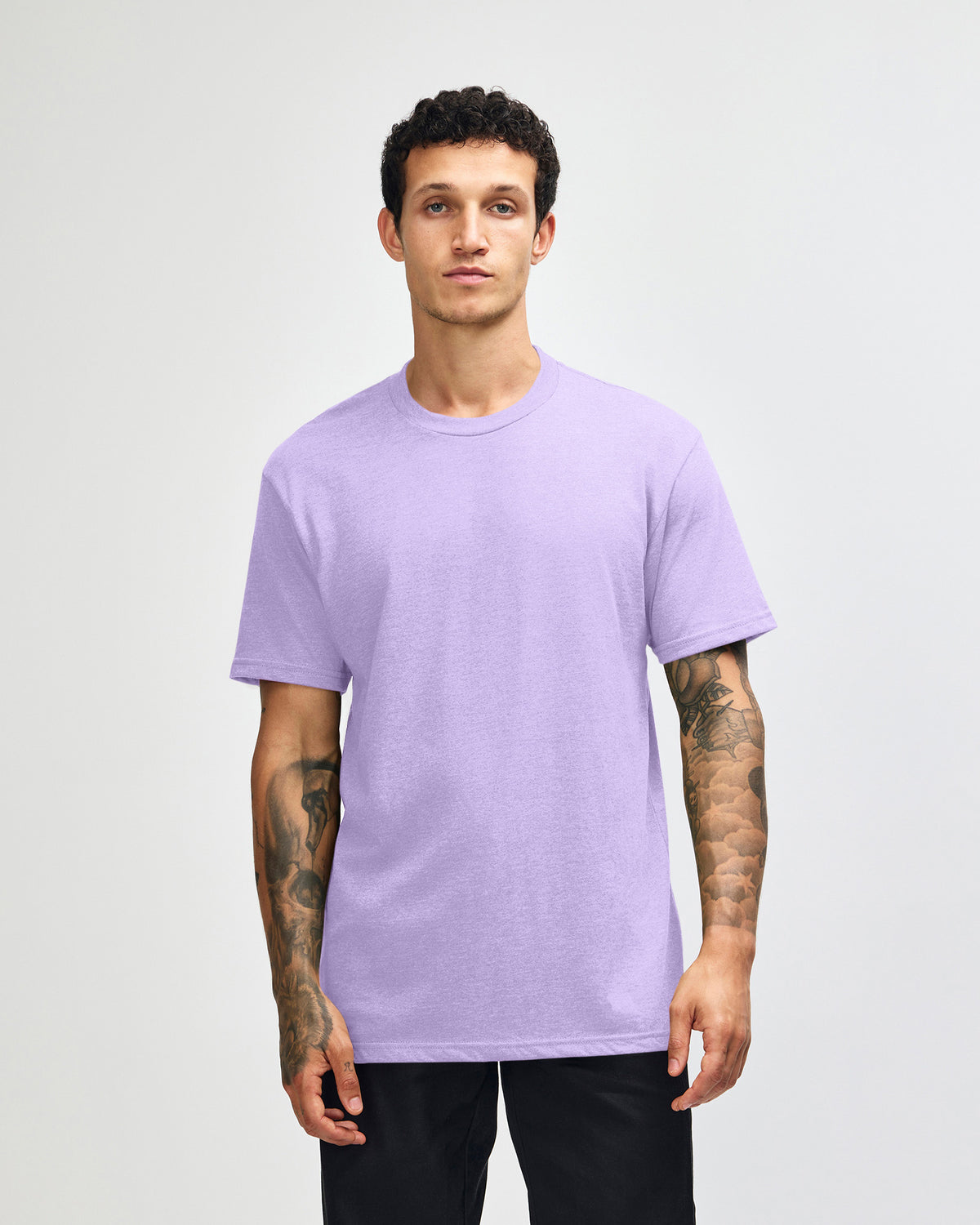 American Apparel Unisex CVC Short Sleeve T-Shirt - Heather Lilac
